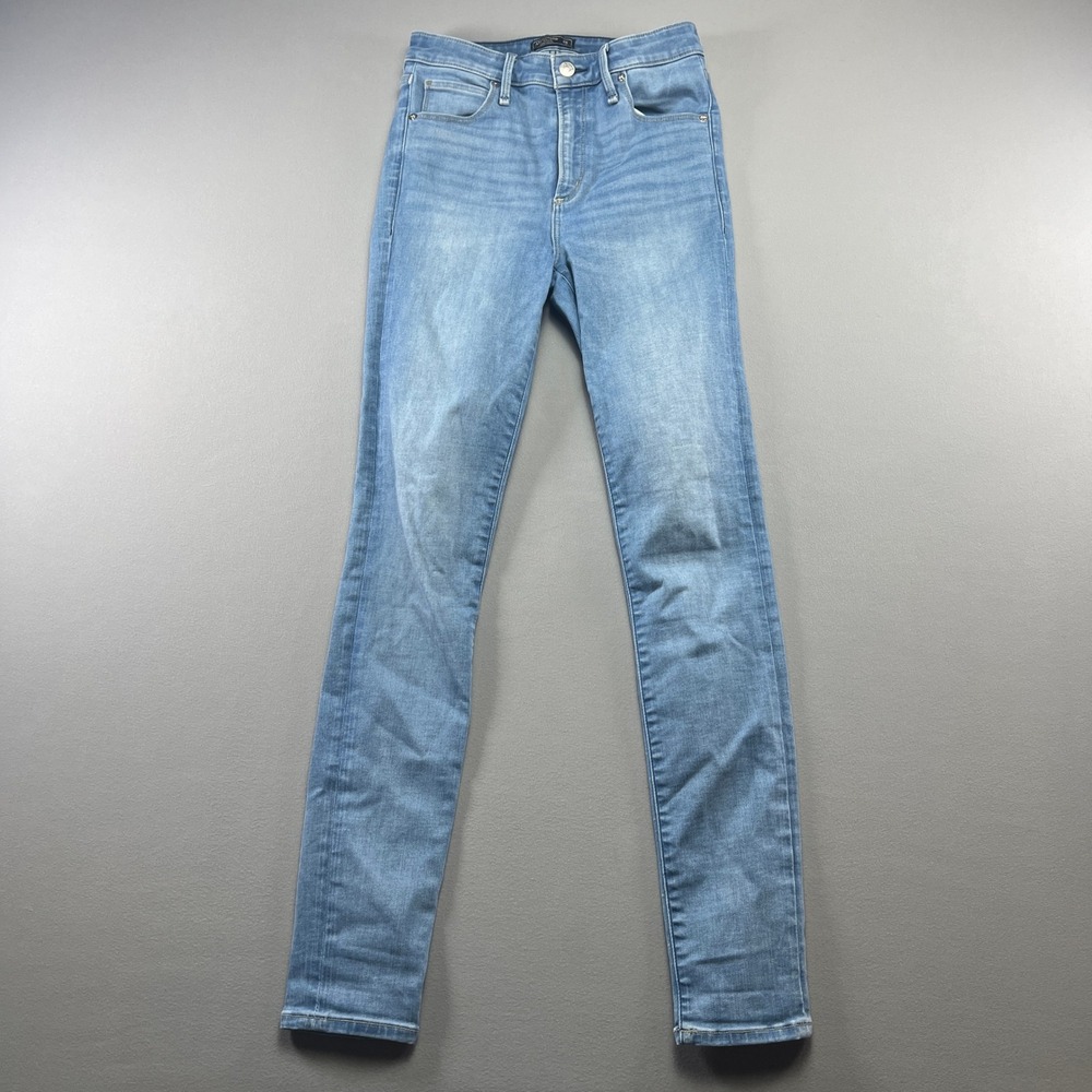 Abercrombie & Fitch Super Skinny Jeans Women's 0 Blue Denim High Rise Streetwear